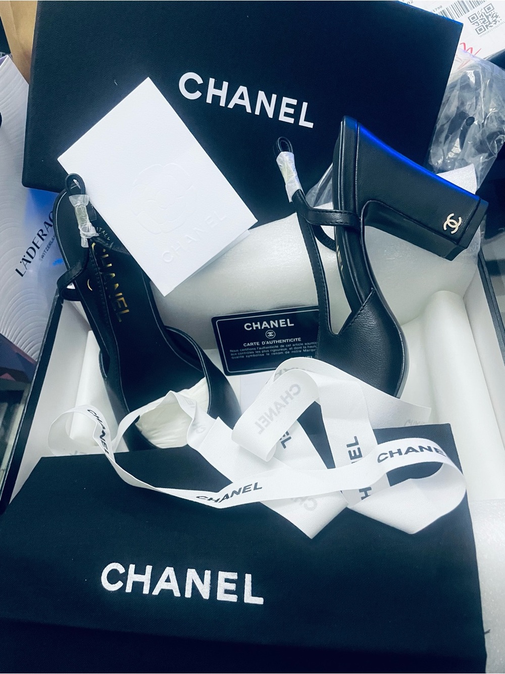 😍 Chanel Cap Toe beige black sling back pumps Size 41 10 10.5 11